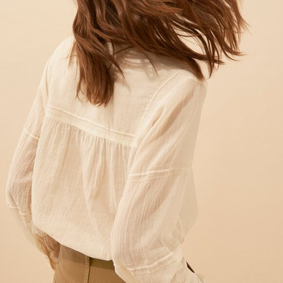 NEW ba&sh 100% Cotton Samy Blouse White Ecru XS, 0 - Picture 3 of 11